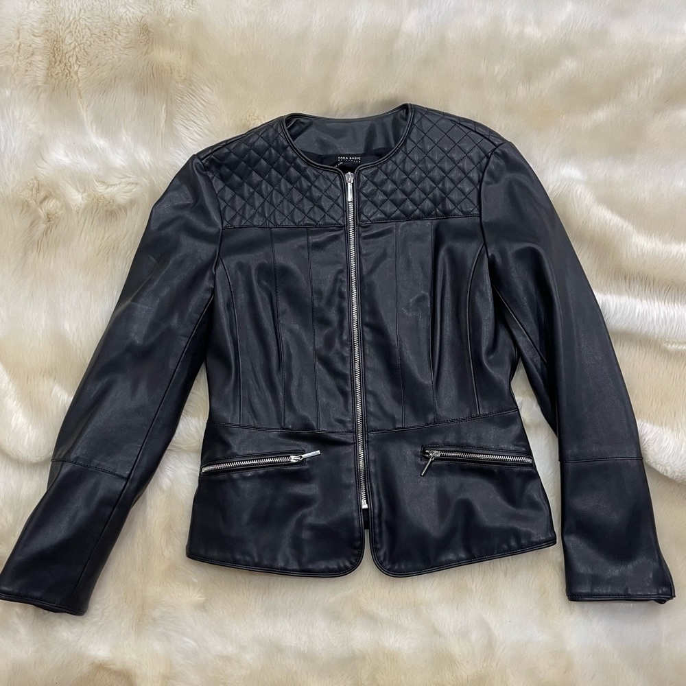ZARA Faux Leather Jacket Medium